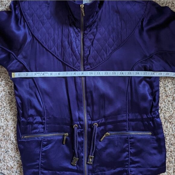 (Petite Sophisticate) Vintage Purple Silk Jacket - Picture 3 of 10